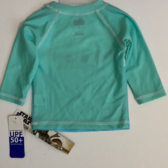 Star Wars the Mandalorian Baby Swim Shirt and Trunk - Picture 2 of 3